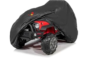 LITTLE BROWN BOX Kids Ride-On Toy Car Cover, Large Waterproof Cover for Power Wheels Jeep Kids Vehicles, 420D Heavy Duty Cover Protect Kids Electric Car from Sun, Wind, Rain, Snow and Dust - Universal Fit