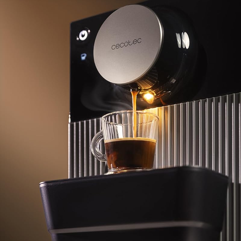 Macchina da Caffè Superautomatica Compatta Cremmaet Cube. 1350W, Sistema Pressatura 10g, Pre-Infusione, 19 Bar, Sistema Thermoblock, 5 Livelli Macinatura, Pannello Controllo Tattile