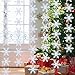 50Pcs White Winter Wonderland Christmas Snowflake Hanging Garland for Christmas Holiday New Years Home Decor Party Decorations