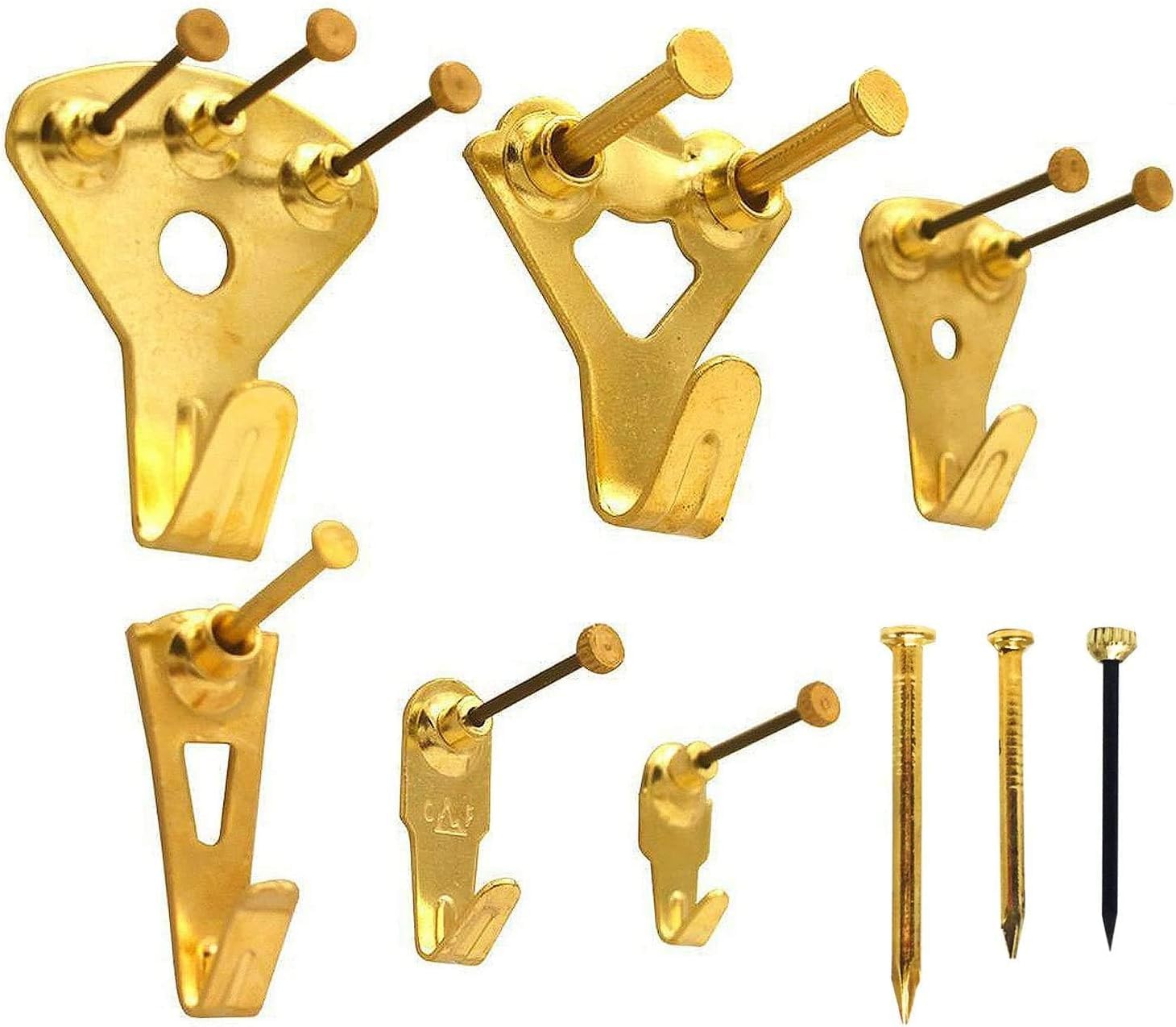 Northern Brothers Picture Hooks - Heavy Duty Picture Hanging Kit Picture Frame Hangers with Nails for Walls (130 Pieces)