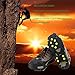 HoFire Ice Cleats for Shoes and Boots, Ice Snow Traction Cleats Grippers, Non Slip Shoe Ice Grippers,10 Steel Rubber Spikes Crampons Anti Easy Slip Studs Crampons Slip-on Stretch Footwear(Black, S)