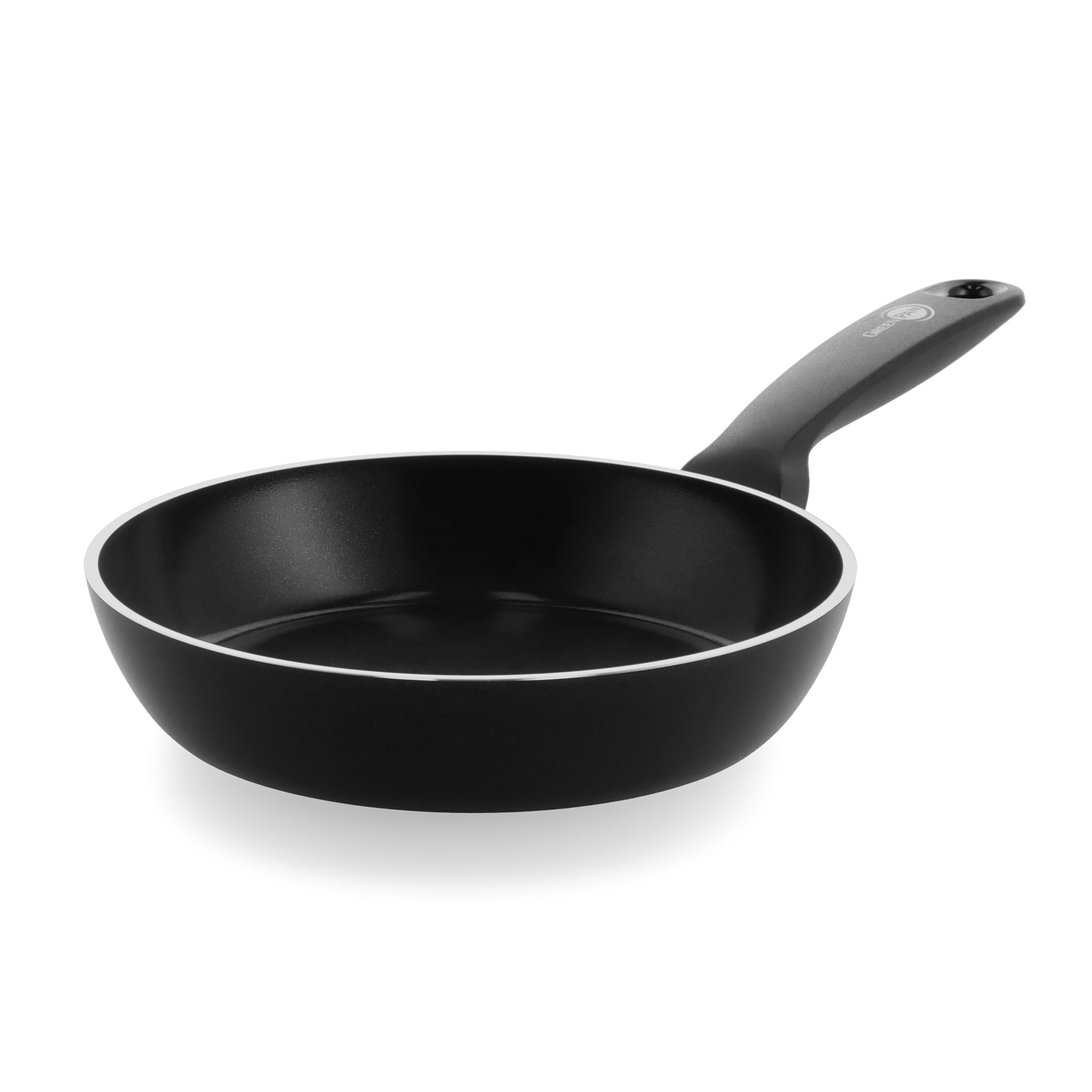 GreenPan Torino Healthy Ceramic Non-Stick 20 cm Frying Pan Skillet, PFAS Free, Induction, Oven Safe up to 160°C, Black