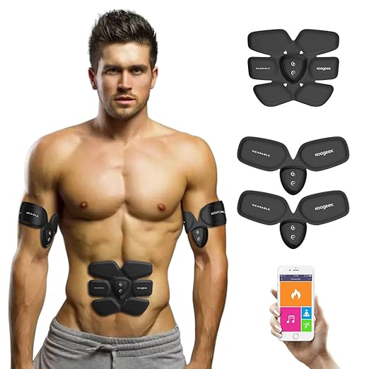 title=Koogeek Attrezzi Fitness Inteligente EMS Bruciare I Grassi per Braccio 2 Pezzi