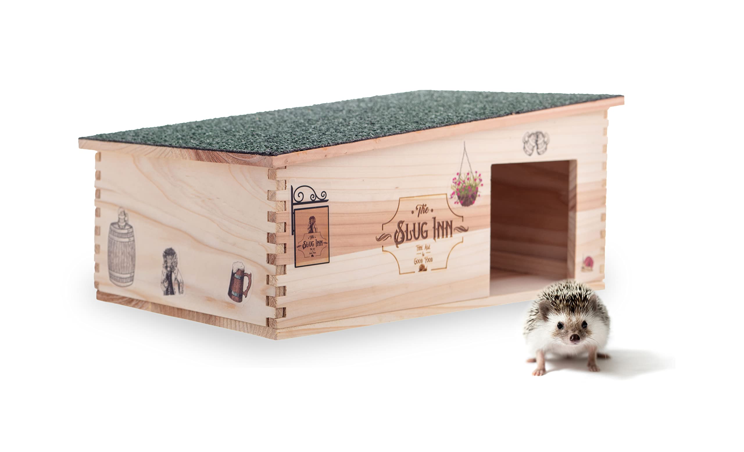 Boxer Gifts 'The Slug Inn' Waterproof Hedgehog House Fun Pub Themed Wildlife For Garden Cat Proof, GC1502