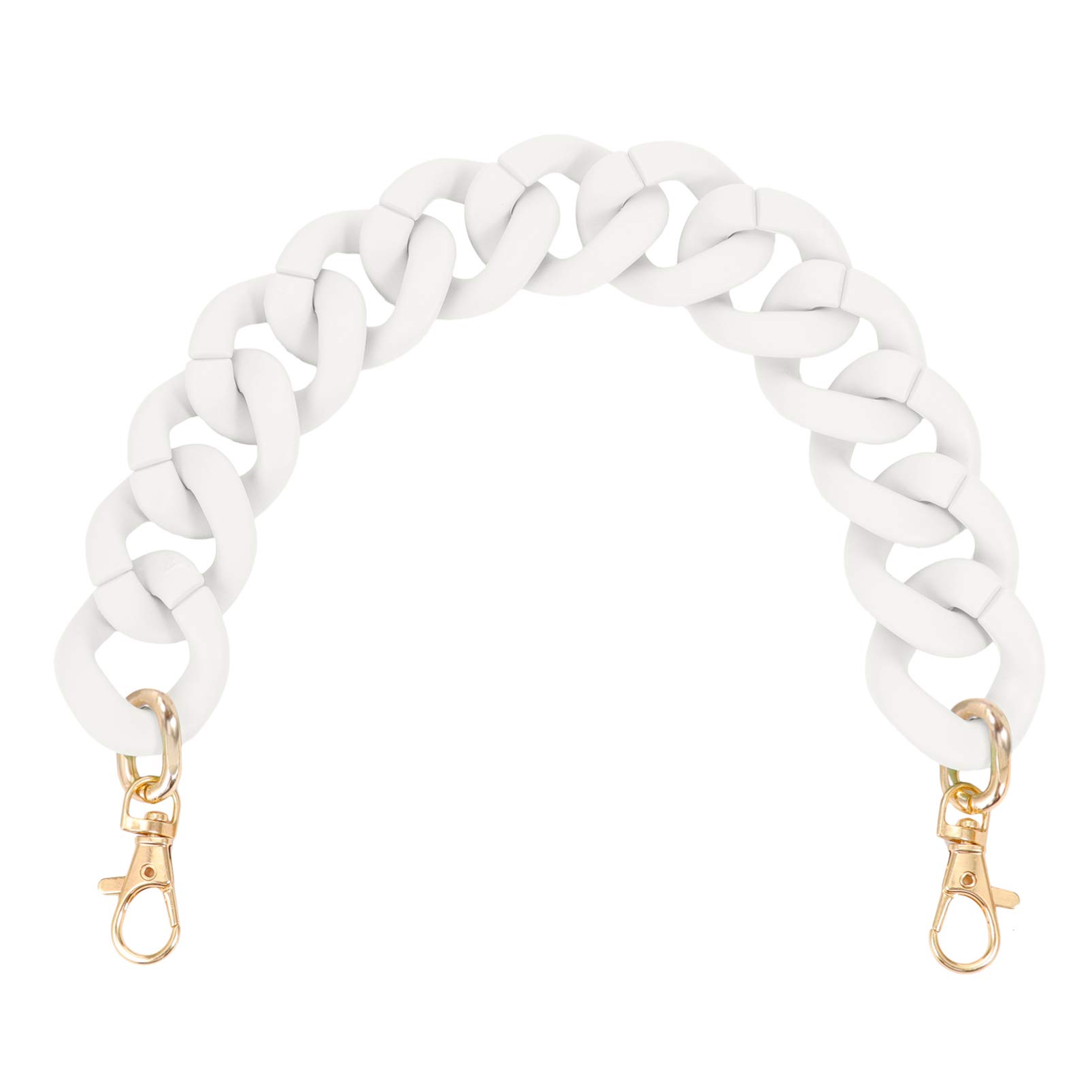 PRETYZOOM White Chunky Chain Strap Acrylic Chain Luxury Handbag Strap Replacement Purse Clutches Handles for Purse Handbags DIY Crafts