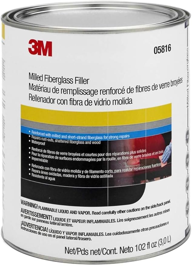 3M 05816 Short Strand Fiberglass Reinforced Filler 102 fl oz, Paint