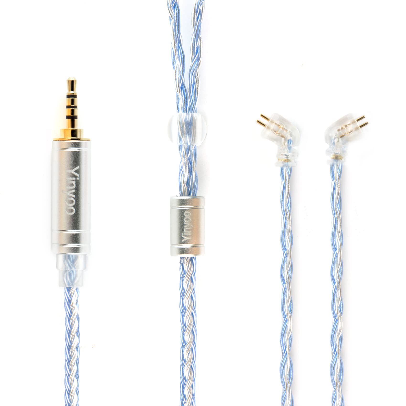 Yinyoo TFZ 2.5mm YYX4849 Silver Plated Wire, 16 Core, Earphone RecCable, 4 Pole, Balance Headphone Replacement Cable for KS1/KS2/LARK/Robin/Coffee bean/emerald/melody etc