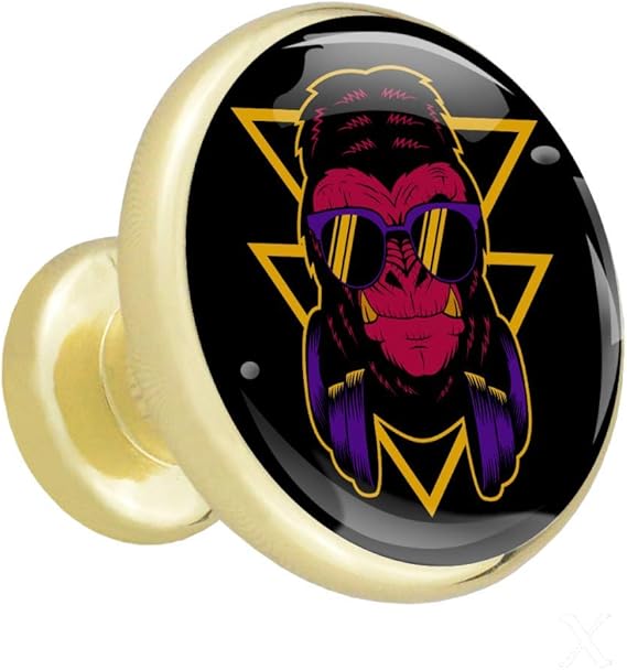 Schrankknöpfe Gold Gorilla Sonnenbrille Headset Schublade zieht runde