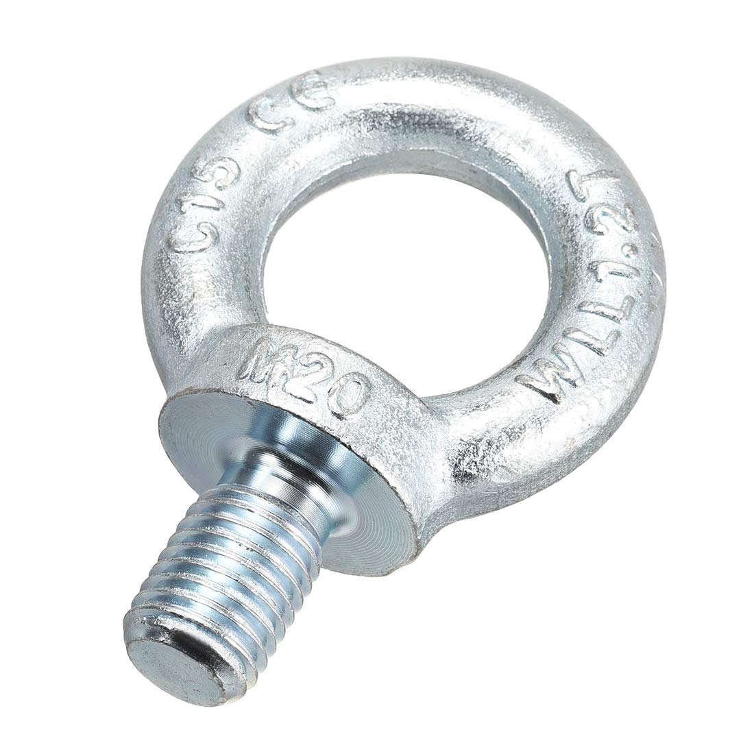 Sourcingmap Lifting Eye Bolt M20 x 30mm Male Thread C15 Carbon Steel for Hanging, Pack of 1