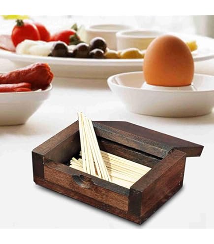 Amazon.com: AUNMAS Wooden Toothpick Holder, Vintage Portable