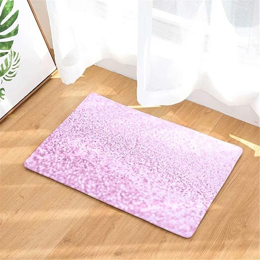 Rongpona Alfombra de Lentejuelas de Color Morado Claro, Entrada