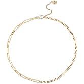 AllSaints womens Mixed Chain Strand Necklace