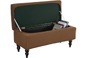 FUANGUI Ottoman Cover Stretch Storage Ottoman Bench Slipcover Printed Folding Storage Bench Ottoman Cover Footrest Stool Slipcover Footstool Protector Cover with Elastic Bottom, Large