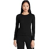 Leset Women's Pointelle Slim Fit Long Sleeve Top