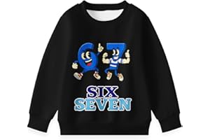 Kids 67 Meme Sweatshirt 6 7 Six Seven Hoodie Christmas Top Shirt Outfits for Boys Girls 5-12Y