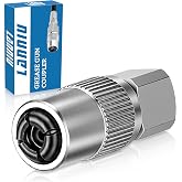 0.63" Grease Gun Coupler, Upgraded 4-Jaw Quick-Release &amp; Lock Grease Tips | 12000 PSI No Leakage, Roation Lock &amp; Release, Compatible With All 1/8" NPT Grease Guns, Fit All DIN and SAE Grease Fitting