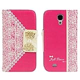 Lookatool for Samsung Galaxy S4 i9500 Hot Pink Cute Flip Wallet Leather Case Cover for Samsung Galaxy S4 i9500