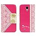 Lookatool for Samsung Galaxy S4 i9500 Hot Pink Cute Flip Wallet Leather Case Cover for Samsung Galaxy S4 i9500