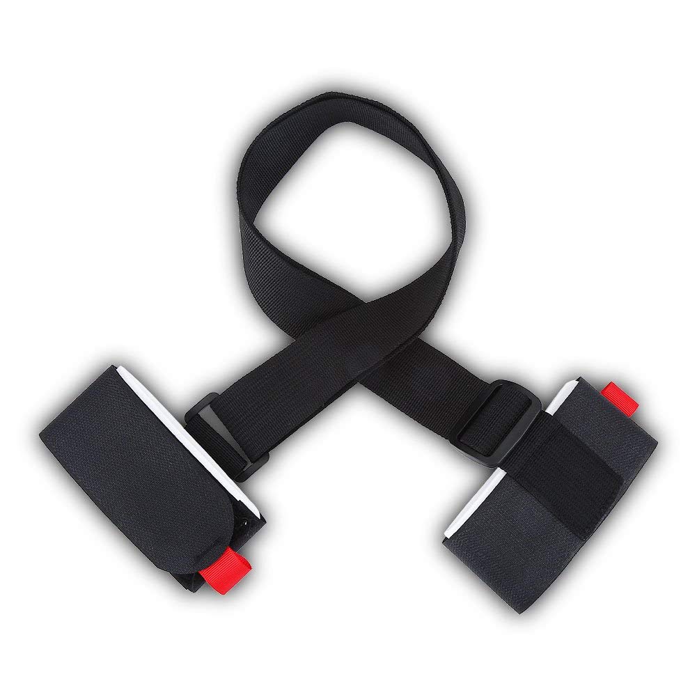 Ski Carrier Strap Adjustable Ski Shoulder Carrier Lash with Cushioned Tape Strap Loop for Outdoor Skiing Enthusiasts Sports Gear