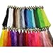 34pcs/lot 105mm（4.5‘’) Multi-Colors Long Silk Tassels with Bronze caps DIY Craft Supplies Jewelry Tassel Fringe Trim