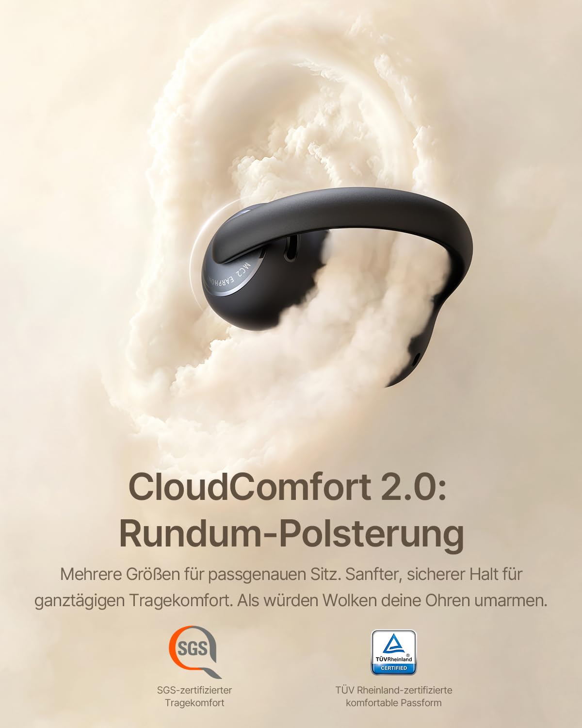 Baseus Bowie MC2 Open Ear Kopfhörer, Clip-On Earbuds 2