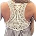 Gillberry Women Summer Lace Vest Top Short Sleeve Blouse Casual Tank Top T-Shirt (S) Gray
