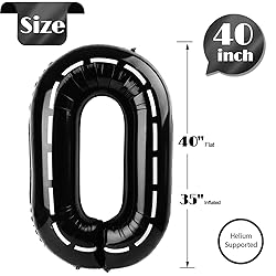 Race Car Number 0 Balloon 40 Inch, 0 Balloon