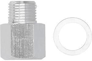 Oil Pressure Sensor Fitting, Oil Pressure Sensor Adapter M16 1.5 to 1/4 NPT Aluminum Alloy Fit for LS LS1 LSX LS3 Engines