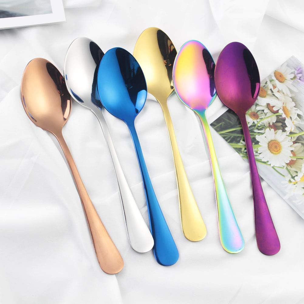 6 Pieces Dessert Spoon small Teaspoons Small Coffee Spoons Espresso