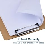 ZCZN A4 Hardboard Clipboard with Low Profile Clip and Retractable Hole view 6