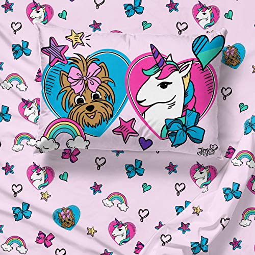 Jay Franco Nickelodeon JoJo Siwa Unicorn Shine 4 Piece Twin Bed Set