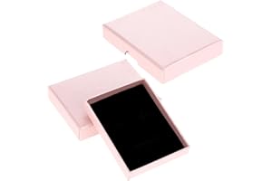 DIVINA VITAE 2 Pack Small Jewelry Gift Box, Cardboard Jewellery Box with Lids Pendent Storage Case Necklace Bracelet Earring Cardboard Organizer Square Jewelry Gift Boxes for Necklaces Bracelets Earrings(Pink)