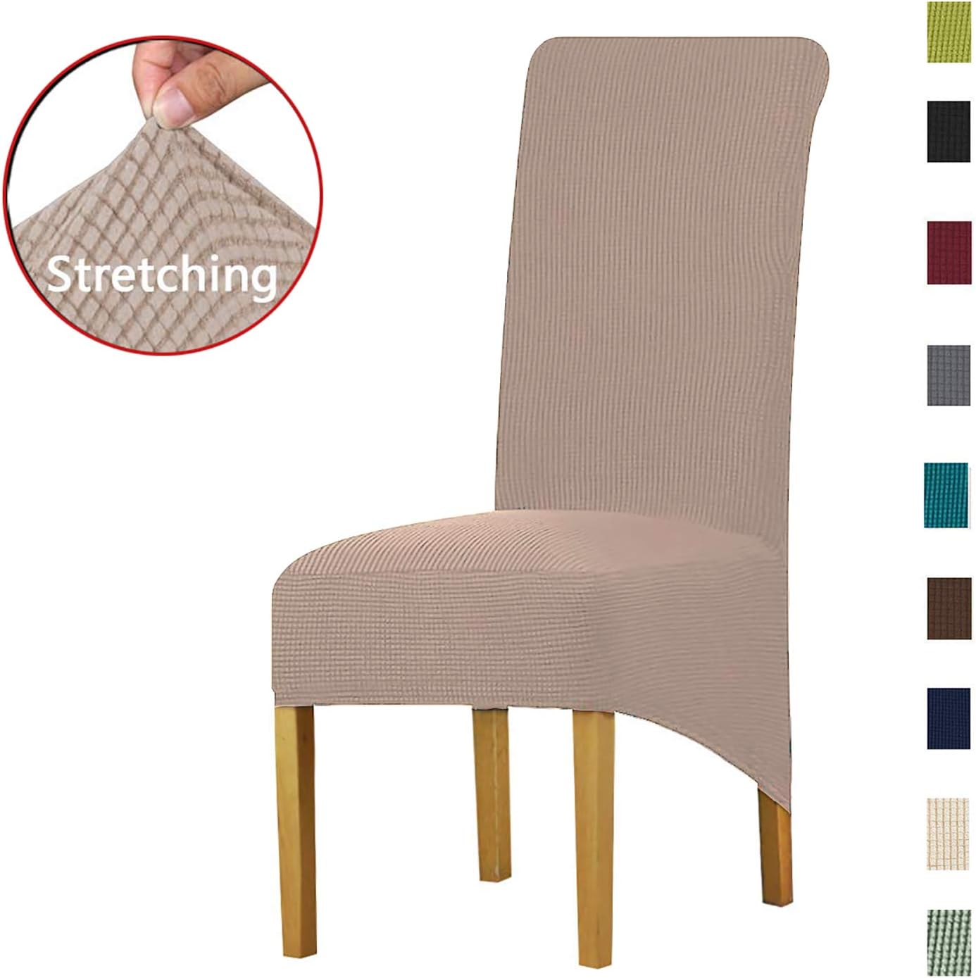 LANSHENG Stretch XL Chair Covers for Dining Chairs 2/4/6 Pcs Chair