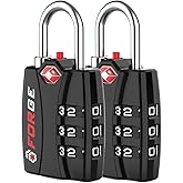 Forge TSA Approved Luggage Locks - Black 2 PK