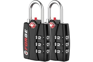 Forge TSA Approved Luggage Locks - Black 2 PK