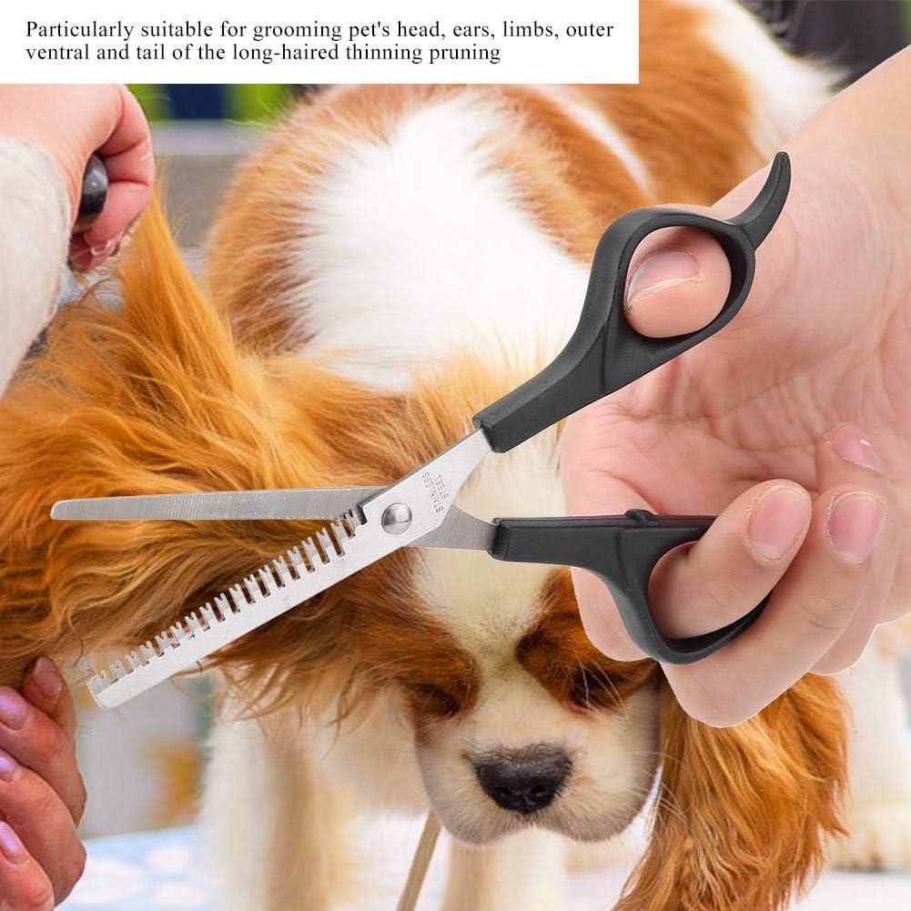 Dogs Grooming Scissors, Sharp Stainless Steel Sawtooth Scissor for