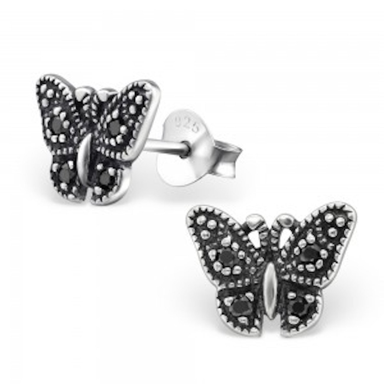 925 Sterling Silver Butterfly Stud Earrings for Women and Girls – Cute Nature Jewellery with Gift Box