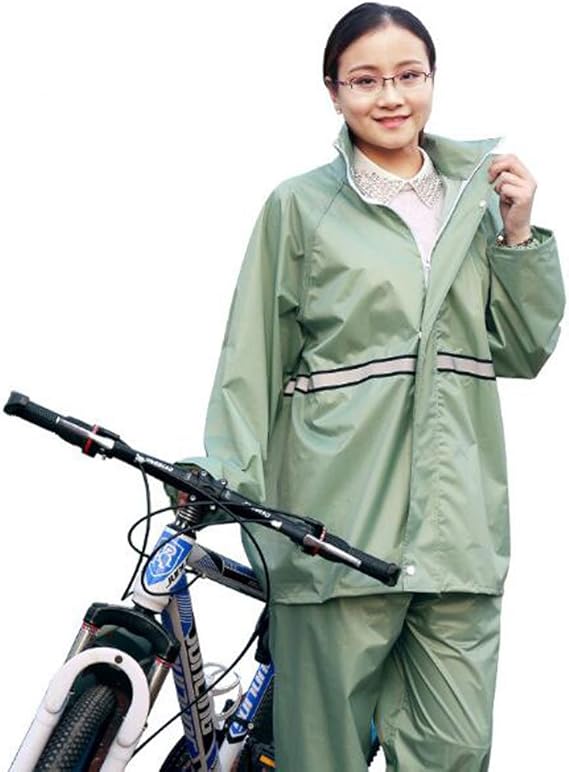 Amazon Co Jp Happylifehereレインコート レディース 上下 セット 自転車 レインウェア おしゃれ アウトドア 反射テープ 二重ツバ 雨着 雨具 防水 自転車 通勤 通学 遠足 登山 梅雨対策 服 ファッション小物