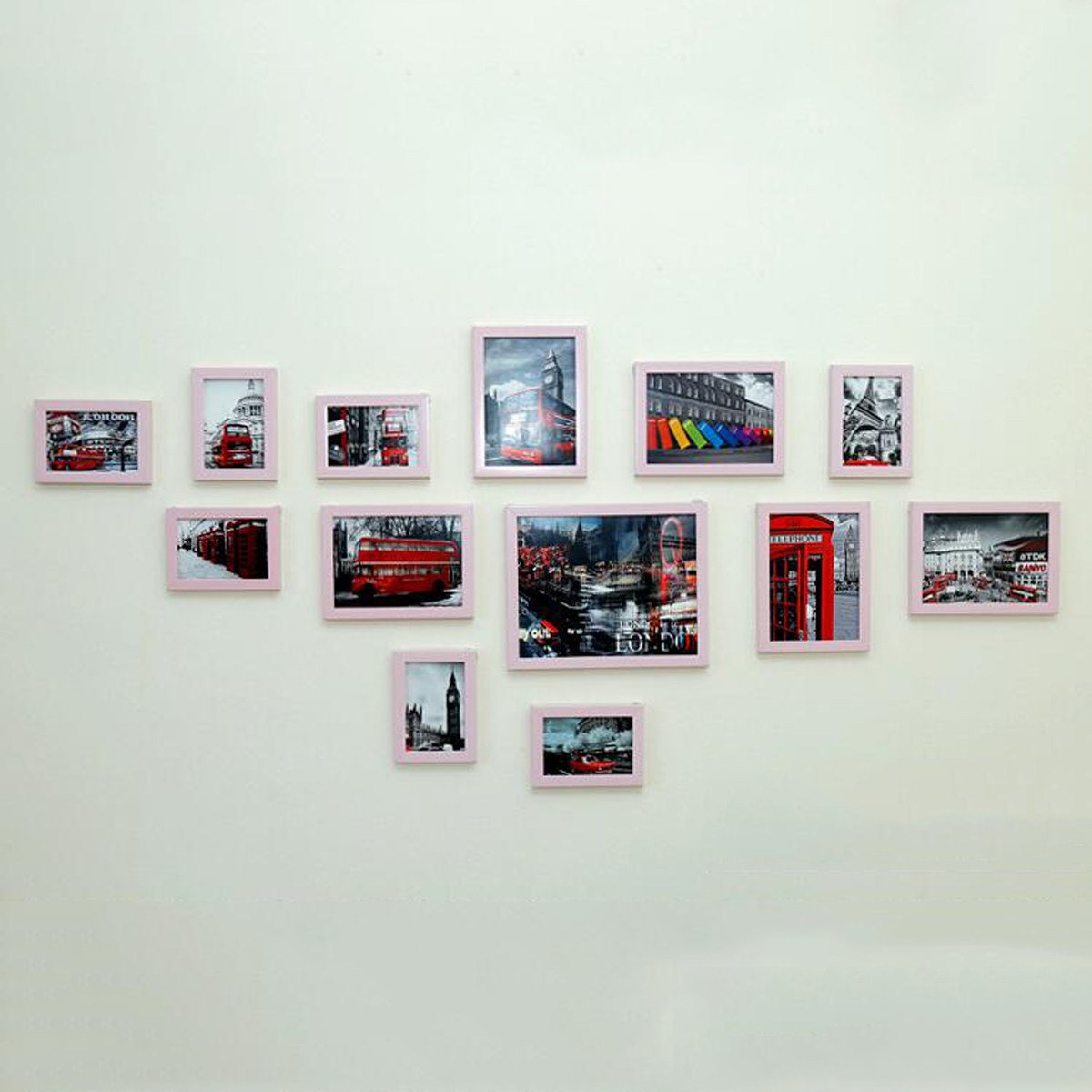 Farbe : Blue TAO Fotowand Foto Wandrahmen Wand Kombination 13 Rahmen