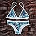 DD&MM Women Bikini Set Girl Retro Swimsuit Top Low Rise Bottom (US2)S