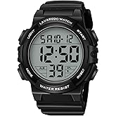 Bomieux Mens Digital Watch, Sport Military Watches for Men Waterproof LED Screen Large Face Tactical Watch with Backlight Alarm Stopwatch Wrist Watch