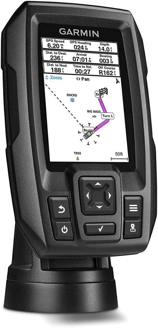 Garmin Striker™ 4 Fishfinder Worldwide Version w/77/200kHz - 4-Pin Transducer w/Transom & Trolling Motor Mounts