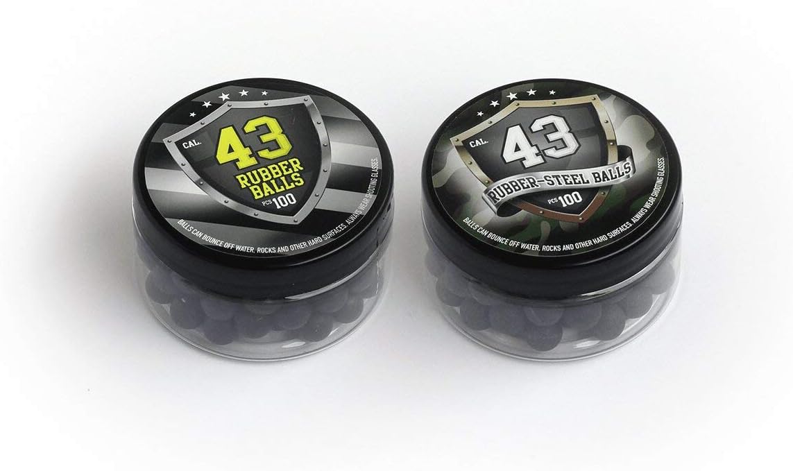 100 x Hard Rubber Balls Paintballs Reballs for Training Shooting Home and Self Defense Pistols in 43 caliber - Image 4