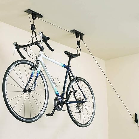 bicycle hoist pulley system