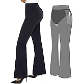 Popilush Dress Pants Women Bootcut Business Casual Work High Waisted Stretchy Flare Trousers Pull On Comfy Office Slacks