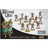 Wargames Atlantic, The Age of Chivalry, Peasant Levy (1100-1350) 28mm Hard Plastic Figures