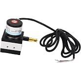 Jeanoko 1200mm Draw Wire Encoder,DC5‑24V, Push Pull Output for Test Machine | 0.25%FS linearity,10‑1200mm measuring range, 38mm dia,side‑out cable, compact, for industrial displacement measurement