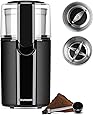 SHARDOR Coffee Grinder Electric, Spice Grinder Electric, Grinder for Spices and Seeds with 2 Removable Stainless Steel Bowls, Black