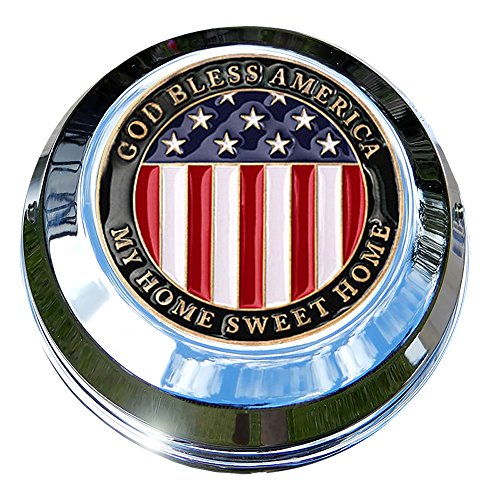 Indian Gas Cap Coin Mount Set with American Flag for Chieftain, Chief Classic, Chief Vintage, Dark Horse, Roadmaster