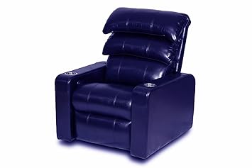 Blue Single Seater Manual Recliner chair (Leatherette)